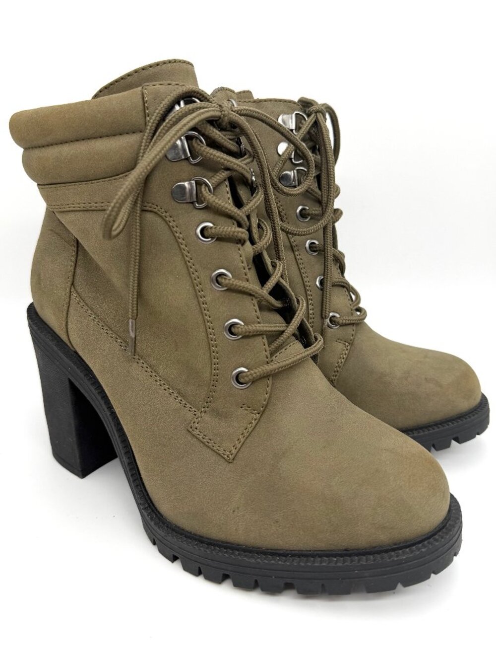New Torrid Olive Green Heeled Ankle Boots - Size 8